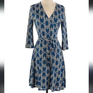 NEW Mix by 41 Hawthorn Renesme Geo Cube Jersey Faux Wrap Dress Women's 2X